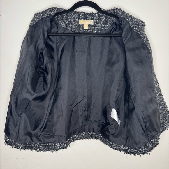 Michael Michael Kors womens 14 crop pebble print tweed jacket holiday formal - Picture 7 of 9